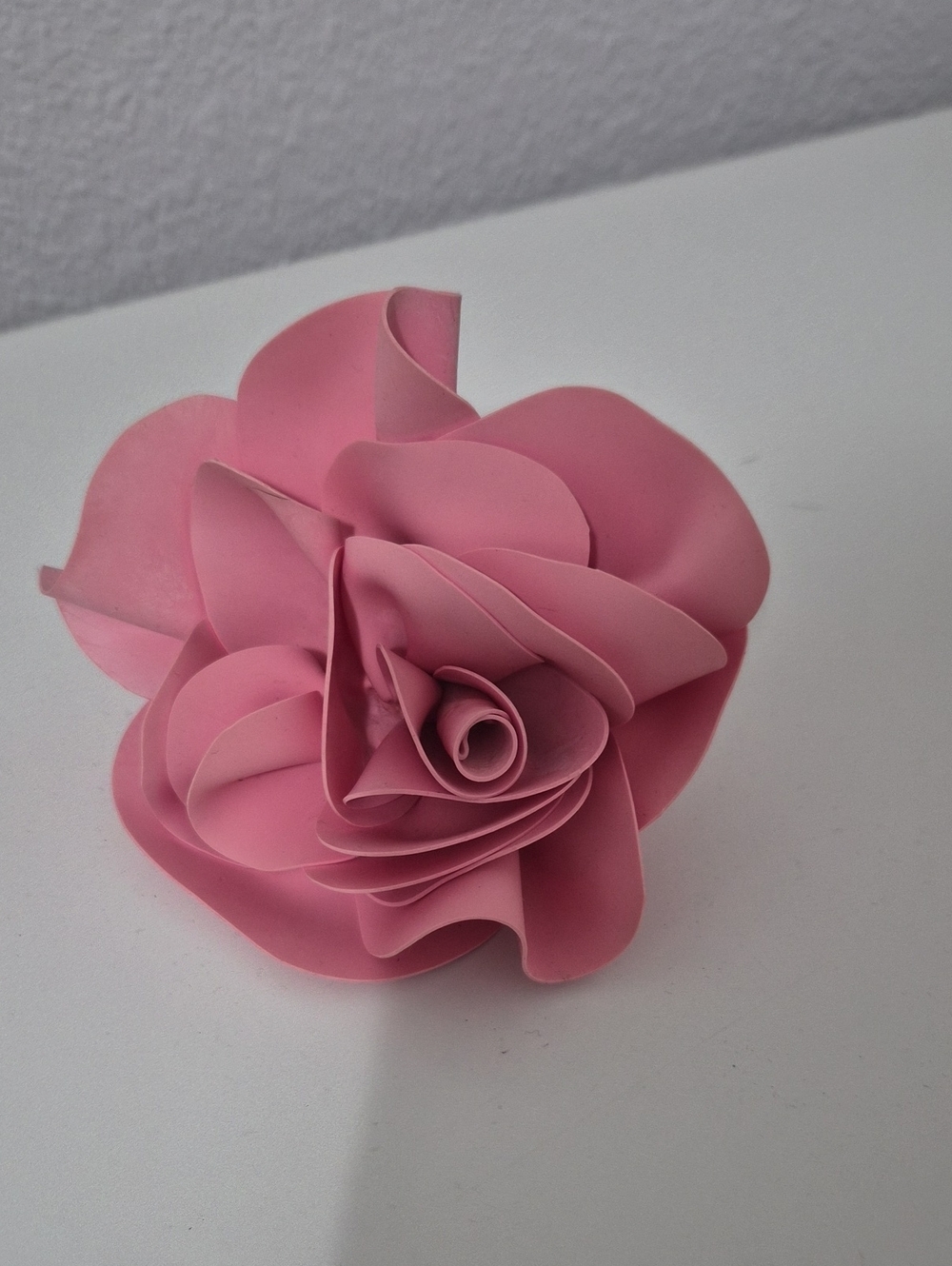Latex Pink Floral Rose Hair Clip - Women Accessories